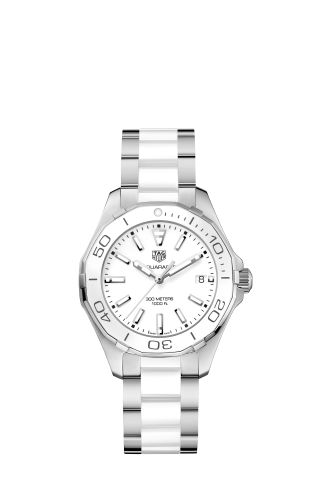 TAG Heuer Aquaracer 300M Quartz 35 Stainless Steel / White / Bracelet WAY131B.BA0914