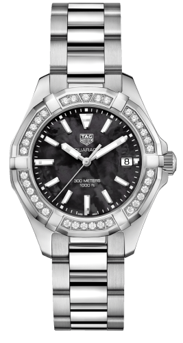TAG Heuer Aquaracer 300M Quartz 35 Stainless Steel / Diamond / Black MOP / Bracelet WAY131P.BA0748