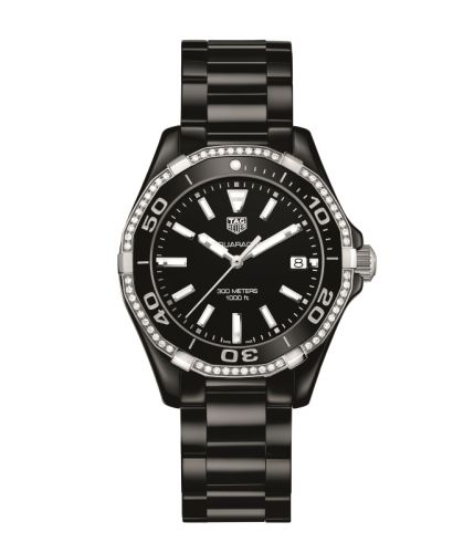 TAG Heuer Aquaracer 300M 35 Ceramic / Diamond / Black / Bracelet WAY1395.BH0716