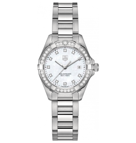 TAG Heuer Aquaracer 300M Quartz 27 Stainless Steel / Diamond / MOP - Diamond / Bracelet WAY1414.BA0920