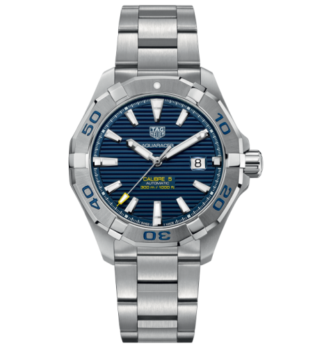 TAG Heuer Aquracer 300M Calibre 5 43 Stainless Steel / Blue / Bracelet WAY2012.BA0927