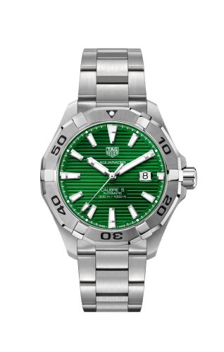 TAG Heuer Aquaracer 300M Calibre 5 43 Stainless Steel / Green / Bracelet WAY2015.BA0927