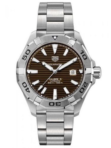 TAG Heuer Aquaracer 300M Calibre 5 43 Stainless Steel / Brown / Bracelet WAY2018.BA0927