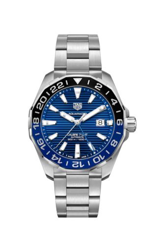 TAG Heuer Aquaracer 300M Calibre 7 GMT Stainless Steel / Blue / Bracelet WAY201T.BA0927