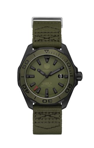 TAG Heuer Aquaracer 300M Calibre 5 43 Titanium PVD / Khaki / NATO WAY208E.FC8222