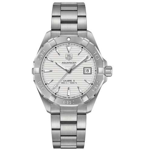 TAG Heuer Aquaracer 300M Calibre 5 40.5 Stainless Steel / Silver / Bracelet WAY2111.BA0928