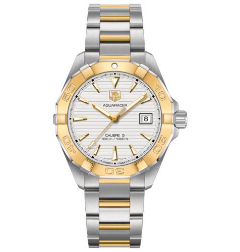 TAG Heuer Aquaracer 300M Calibre 5 40.5 Stainless Steel / Yellow Gold / Silver / Bracelet WAY2151.BD0912