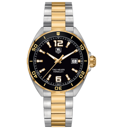 TAG Heuer Formula 1 Quartz 41 Stainless Steel / Yellow Gold / Black / Bracelet WAZ1121.BB0879
