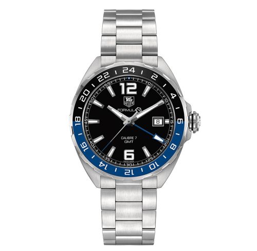 TAG Heuer Formula 1 Calibre 7 GMT 41 Stainless Steel / Black / Bracelet WAZ211A.BA0875