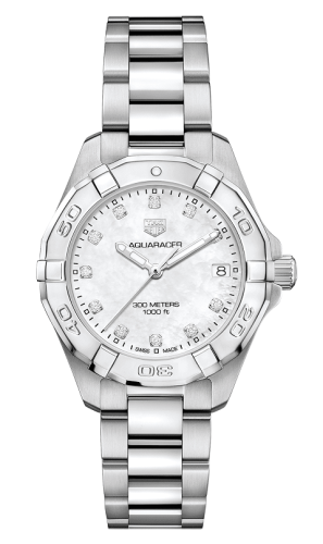 TAG Heuer Aquaracer 300M Quartz 32 Stainless Steel / MOP - Diamond / Bracelet WBD1314.BA0740