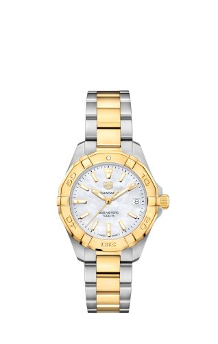 TAG Heuer Aquaracer 300M Quartz 32 Stainless Steel - Yellow Gold / MOP / Bracelet WBD1320.BB0320