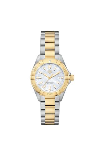 TAG Heuer Aquaracer 300M Quartz 27 Stainless Steel / Yellow Gold / MOP / Bracelet WBD1420.BB0321