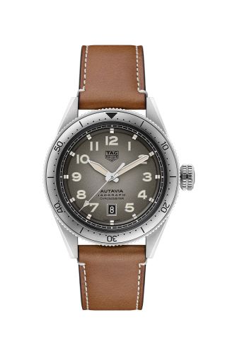 TAG Heuer Autavia Isograph Calibre 5 Stainless Steel / Grey / Leather WBE5111.FC8267