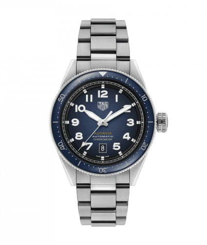 TAG Heuer Autavia Calibre 5 Stainless Steel / Blue / Bracelet WBE5116.EB0173