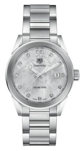 TAG Heuer Carrera Quartz 36 Stainless Steel / MOP / Bracelet WBG1312.BA0758