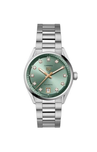 TAG Heuer Carrera Date 36 Stainless Steel / Green - Diamond WBN2317.BA0001