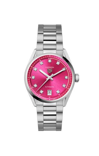 TAG Heuer Carrera Date 36 Stainless Steel / Pink - Diamond WBN2318.BA0001