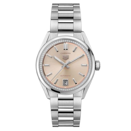 TAG Heuer Carrera Date 36 Stainless Steel / Peach - Diamond WBN231A.BA0001