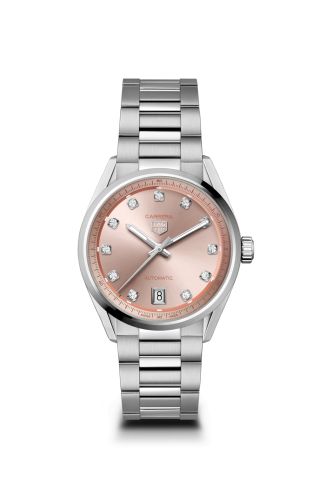 TAG Heuer Carrera Date 36 Stainless Steel / Rose - Diamond WBN231D.BA0001