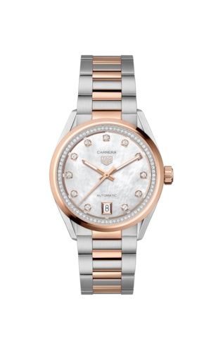 TAG Heuer Carrera Date 36 Stainless Steel - Rose Gold / MOP - Diamond WBN2351.BD0000