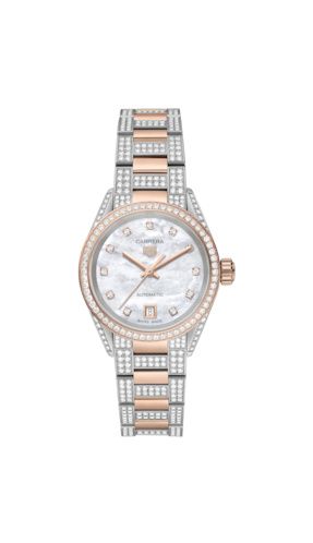 TAG Heuer Carrera Automatic 29 Stainless Steel - Rose Gold - Diamond / MOP / Bracelet WBN2451.BD0567