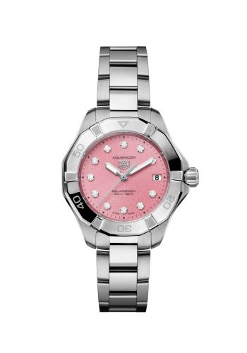 TAG Heuer Aquaracer Professional 200 Solargraph 34 Stainless Steel / Pink - Diamond WBP1318.BA0005
