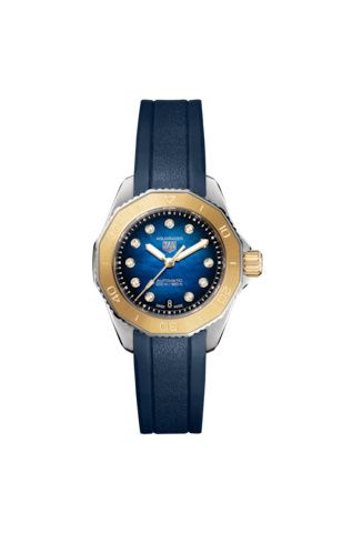 TAG Heuer Aquaracer Professional 200 Automatic 30 Stainless Steel - Yellow Gold / Blue / Rubber WBP2450.FT6215