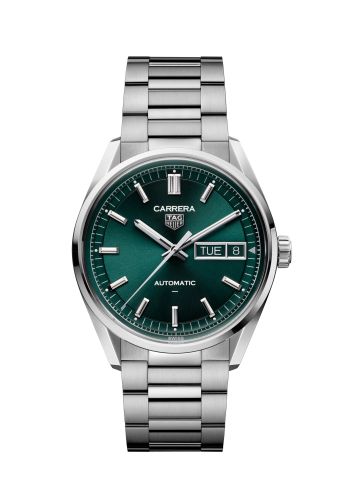 TAG Heuer Carrera Day Date Stainless Steel / Green / Bracelet WDA2115.BA0043