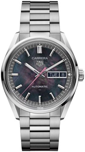 TAG Heuer Carrera Day Date Stainless Steel / Black MOP / Japan WDA2116.BA0043