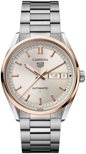 TAG Heuer Carrera Day Date Stainless Steel - Red Gold / Champagne / Bracelet WDA2150.BA0043