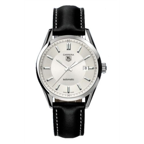 TAG Heuer Carrera Calibre 5 39 Stainless Steel / Silver / Calf WV211A.FC6202