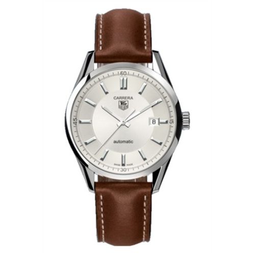 TAG Heuer Carrera Calibre 5 39 Stainless Steel / Silver / Calf WV211A.FC6203