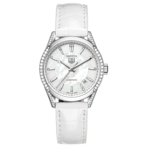 TAG Heuer Carrera Calibre 5 36 Stainless Steel / Diamond / MOP / Alligator WV2212.FC6264