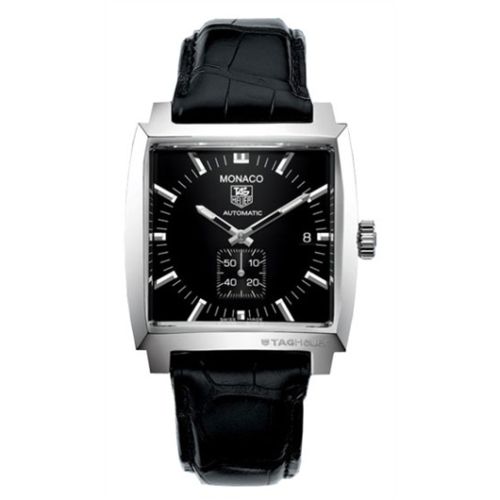 TAG Heuer Monaco Calibre 6 Automatic Stainless Steel / Black / Alligator WW2110.FC6177