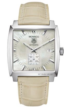 TAG Heuer Monaco Calibre 6 Stainless Steel / MOP / Alligator WW2112.FC6215