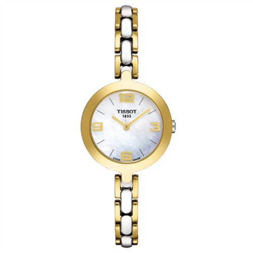 Tissot Flamingo Yellow Gold PVD / MOP / Strap T003.209.22.117.00