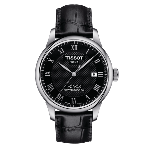 Tissot Le Locle Powermatic 80 39.3 Stainless Steel / Black / Strap T006.407.16.053.00