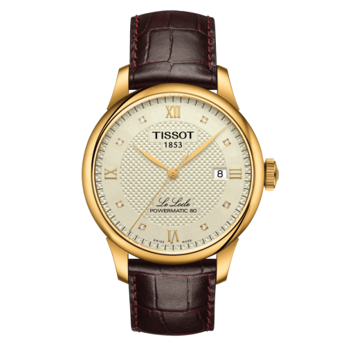 Tissot Le Locle Powermatic 80 39.3 Yellow Gold PVD / Ivory / Strap T006.407.36.266.00