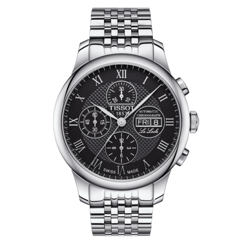 Tissot Le Locle 42.3 Valjoux Chronograph Stainless Steel / Black / Bracelet T006.414.11.053.00