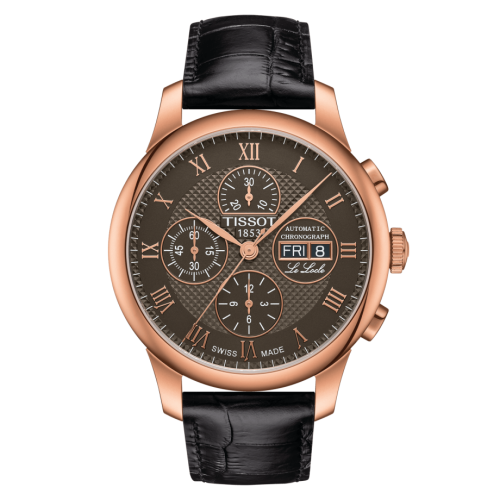 Tissot Le Locle 42.3 Valjoux Chronograph Rose Gold PVD / Bronze T006.414.36.443.00