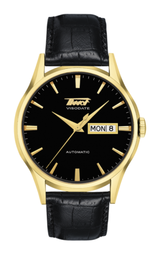 Tissot Visodate Automatic Yellow Gold PVD / Black / Strap T019.430.36.051.01