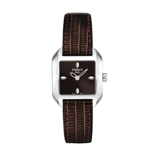 Tissot T-Wave Square Quartz 23.6 Stainless Steel / Black / Strap T02.1.215.61