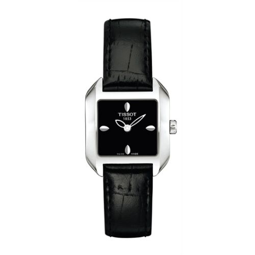 Tissot T-Wave Square Quartz 23.6 Stainless Steel / Black / Strap T02.1.225.51