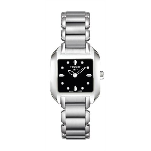 Tissot T-Wave Square Quartz 23.6 Stainless Steel / Black / Bracelet T02.1.285.54