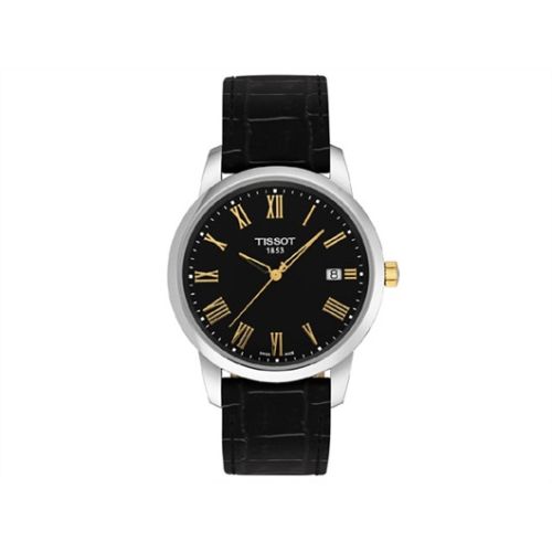 Tissot Dream Quartz 38 Stainless Steel / Yellow Gold PVD / Black / Strap T033.410.26.053.01