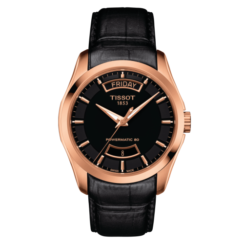 Tissot Couturier Powermatic 80 39 Rose Gold PVD / Black / Strap T035.407.36.051.01