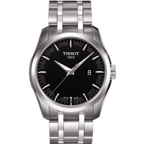 Tissot Couturier Quartz Stainless Steel / Black / Bracelet T035.410.11.051.00