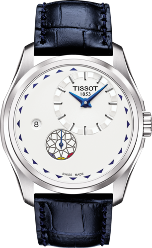 Tissot Couturier Automatic Small Second Stainless Steel / Silver / Strap / Romania Centenary T035.428.16.031.01
