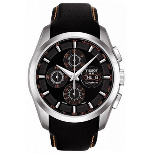 Tissot Couturier Chronograph Automatic 7750 Orange / Strap T035.614.16.051.01