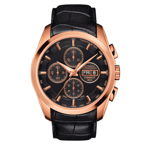 Tissot Couturier Automatic Chronograph 43 Rose Gold PVD / Black T035.614.36.051.01